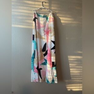 LuLus Daydreaming White Print Maxi Skirt